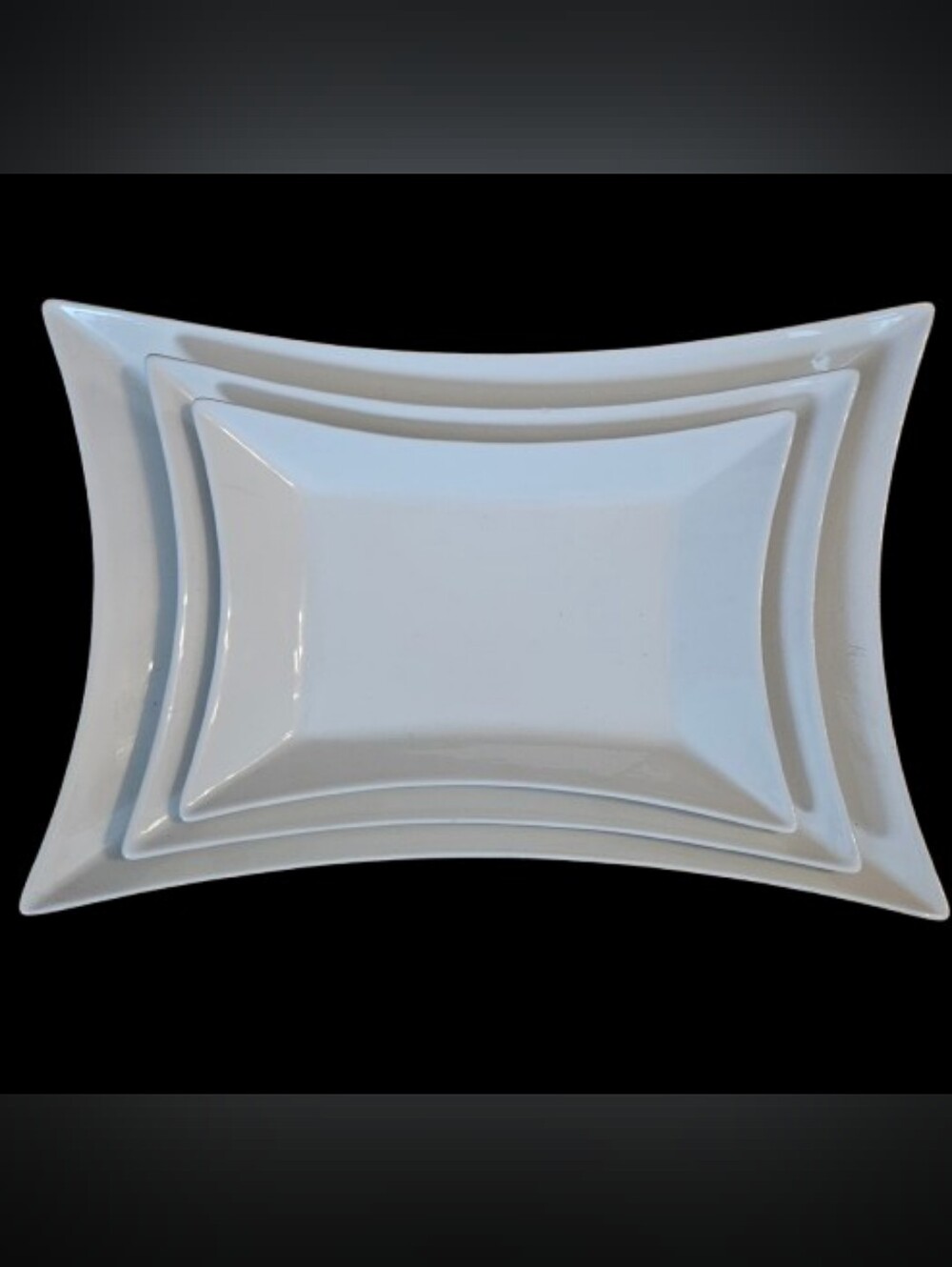*Fapor Vintage Alegria Set Of 3 Modern Sleek Trays Portugal Made